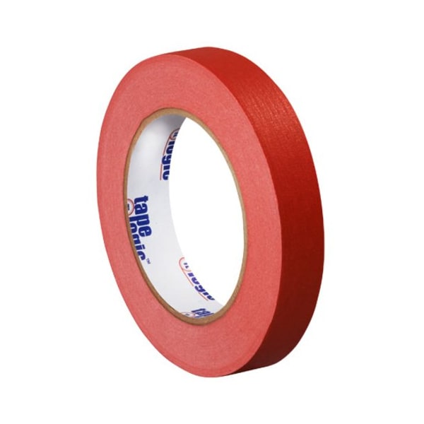 Tape Logic Masking Tape, 3/4x60 yd., Red, PK12, 3/4" W x 60 yds L, Red, 12 PK T93400312PKR - main